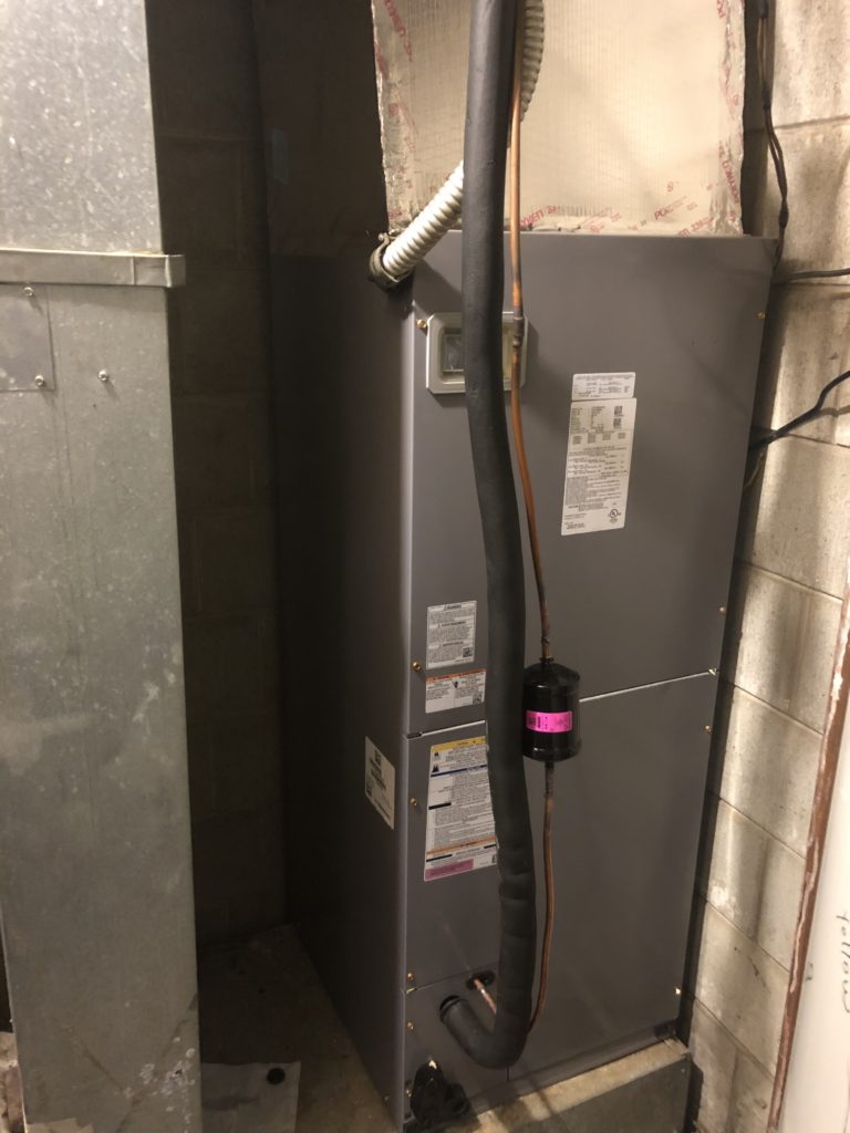 New Furnace in Unfinished Basement